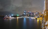 Sydney, Harbour, Opernhaus, Skyline, Nacht, Opera House