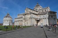 Pisa; Baptisterium; Dom Santa Maria Assunta; Cattedrale Metropolitana Primaziale di Santa Maria Assunta; Dom; Santa Maria Assunta; Assunta; Schiefe Turm von Pisa; Toskana; Christoph Goerdt, Italien; Fotografie;