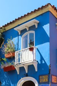 Balkon, Cartagena, Haus, blaues Haus, Kolumbien, S&uuml;damerika, Gesemaniviertel, Christoph Goerdt