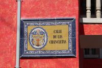 Calle de las Chancletas, Cartagena, Kolumbien, Stra&szlig;enschild, Kacheln, Calle, Christoph Goerdt