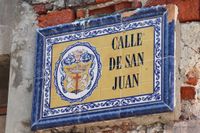 Calle de San Juan, Cartagena, Kolumbien, Calle, Stra&szlig;enschild, Kacheln, Calle, Christoph Goerdt