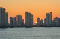 Sonnenuntergang, Cartagena, Kolumbien, Bahia de Cartagenas,Meer, Bucht von Cartagena, Bocagrande,