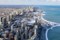 K&uuml;stenlinie, Chicago, USA, Winter, Schnee, Lake Michigan, Christoph Goerdt