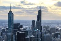 Skyline der Stadt Chicago.