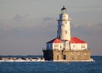 Chicago Harbor Lighthouse, Chicago, Leuchtturm, Winter, Christoph Goerdt